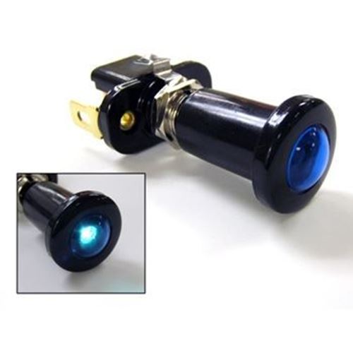 Picture of 10 AMP PUSH-PULL SWITCH ILLUMINATES BLUE 12V